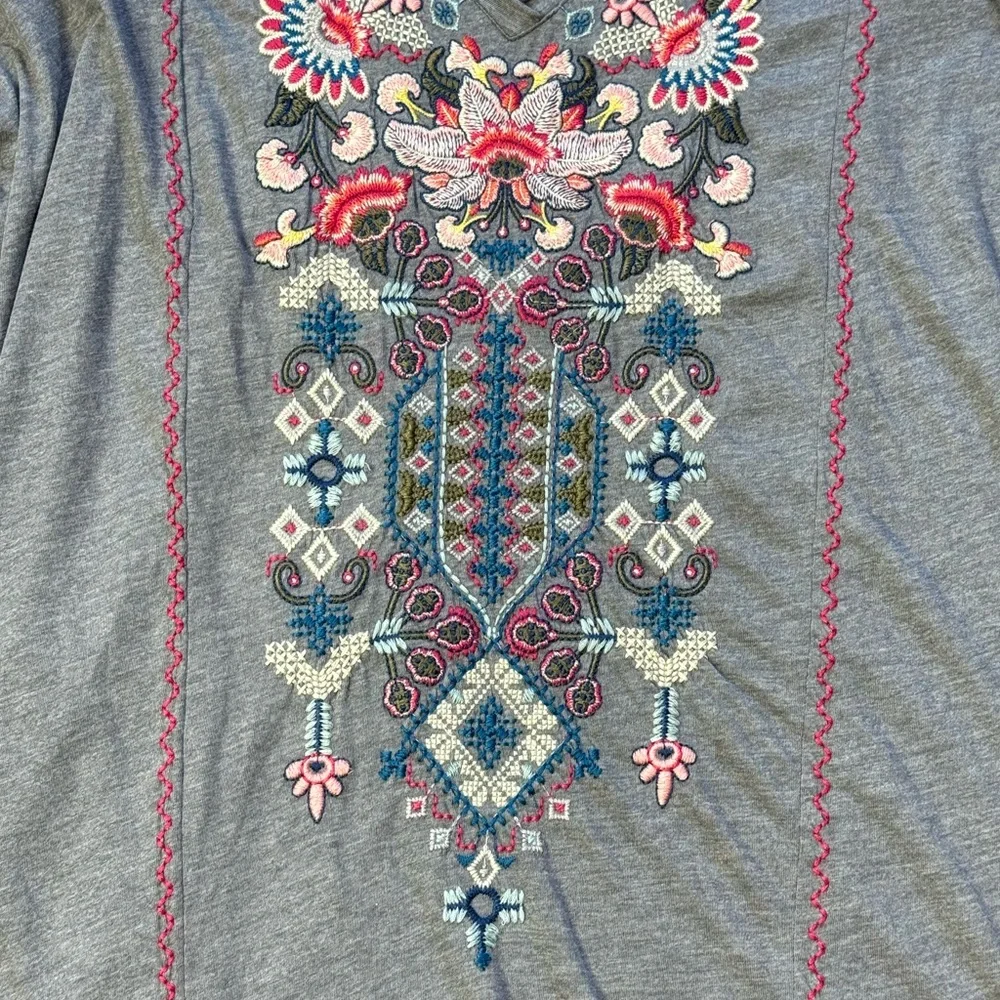Johnny Was Nindi Cold Shoulder Embroidered Tunic size M - Picture 5 of 11